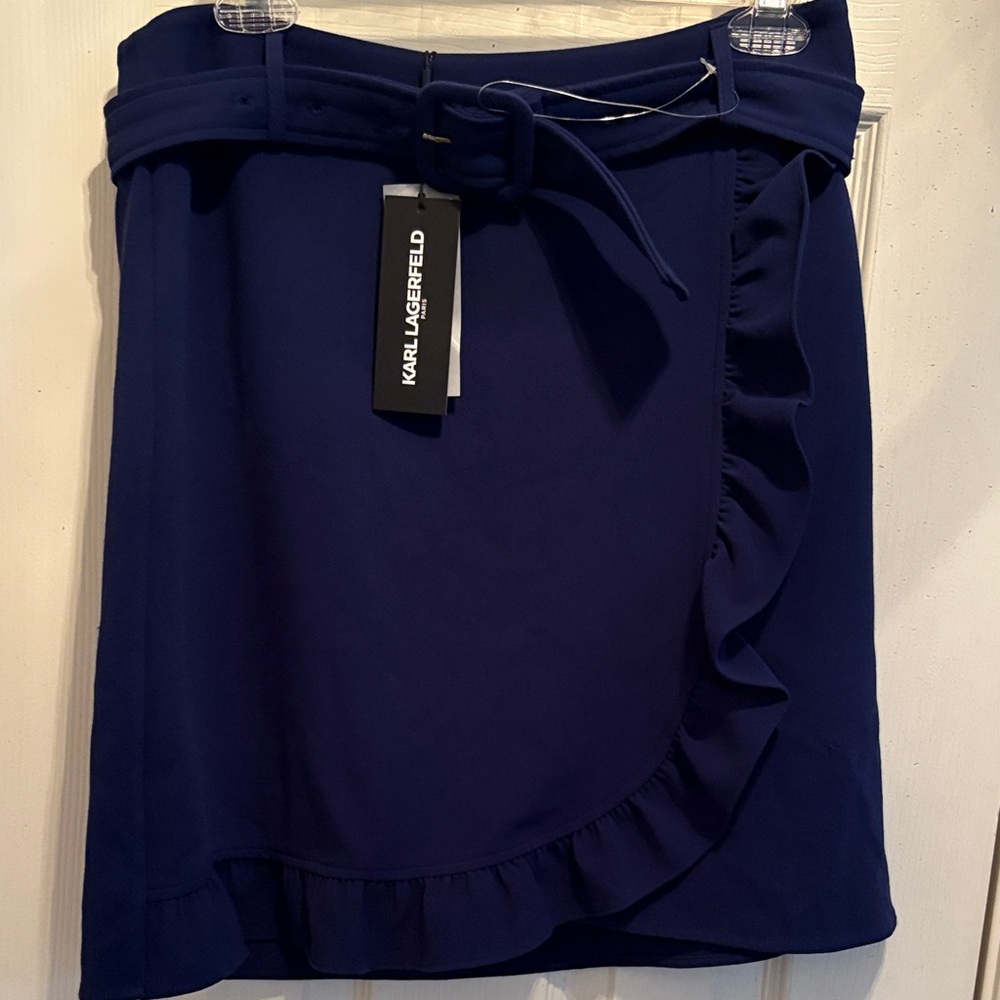 Karl Lagerfeld Deep Blue Midi Skirt